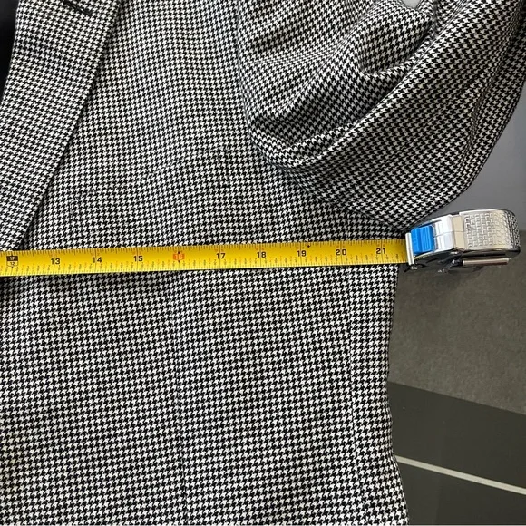 Loro Piana John W Nordstrom 100% Cashmere Sport Coat 46L Black White Houndstooth - Picture 5 of 11